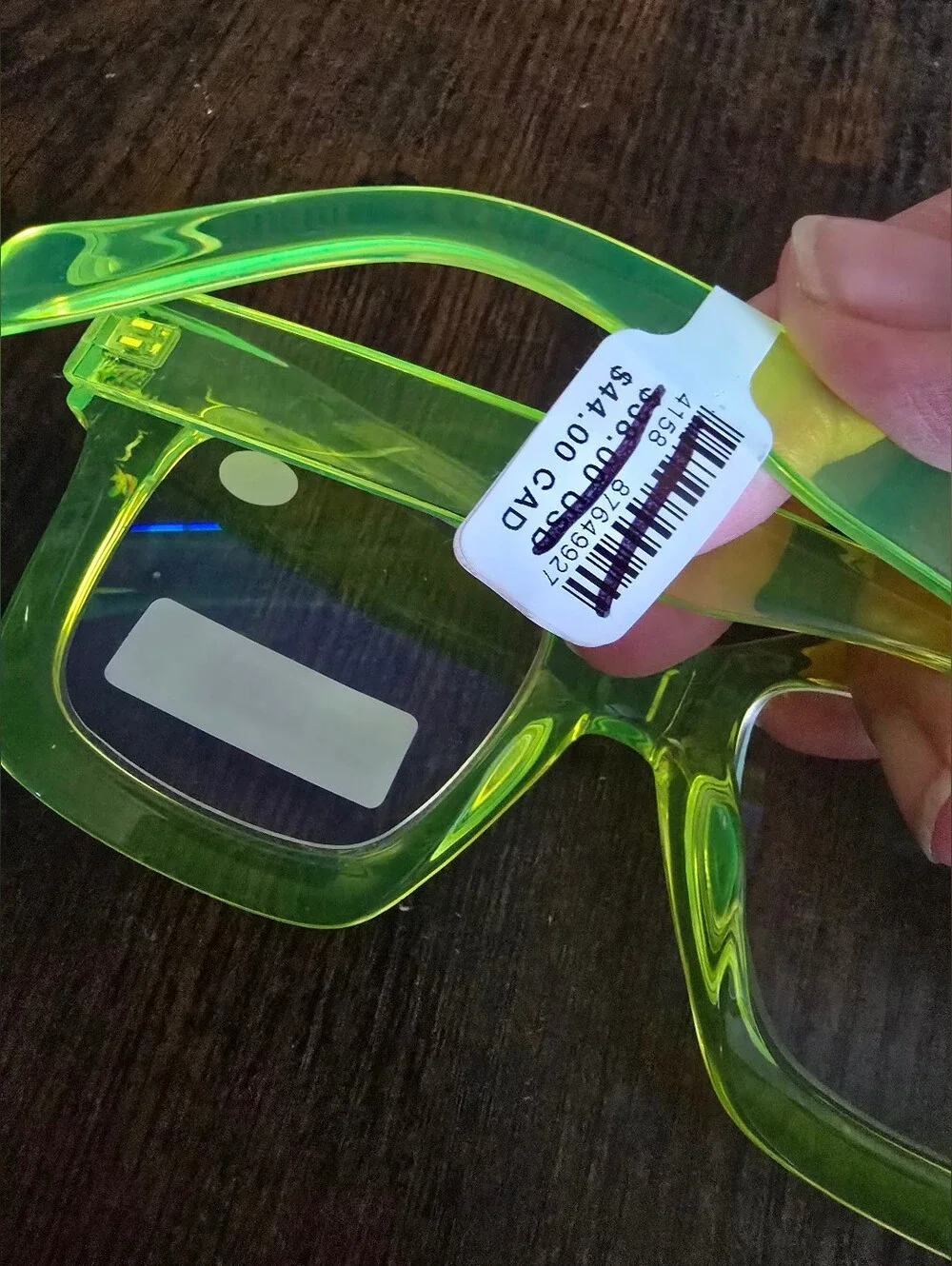 NWT! Anthropologie,Chunky Cara Blue Light Readers, Translucent Neon Green, $38